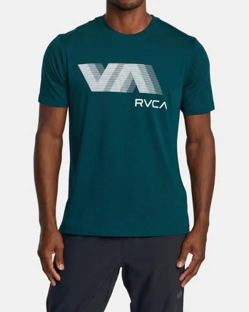 Rvca VA Blur Tee Deep Sea SportMen Short Sleeves