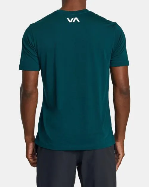 Rvca VA Blur Tee Deep Sea SportMen Short Sleeves