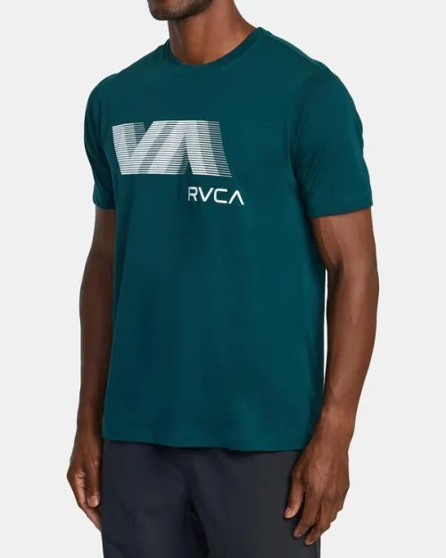 Rvca VA Blur Tee Deep Sea SportMen Short Sleeves