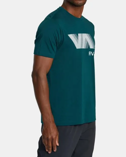 Rvca VA Blur Tee Deep Sea SportMen Short Sleeves