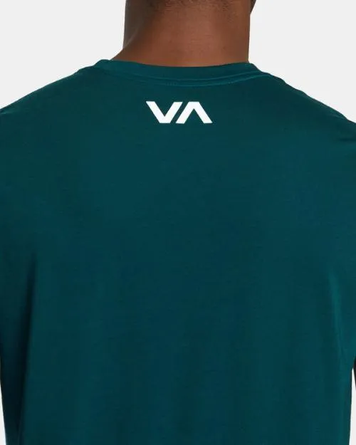 Rvca VA Blur Tee Deep Sea SportMen Short Sleeves