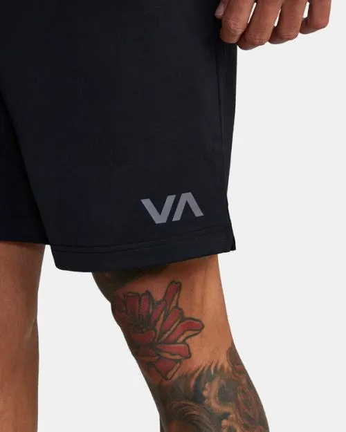 Rvca VA Sport Trainer Elastic Waist Shorts Black Men Athletic Shorts