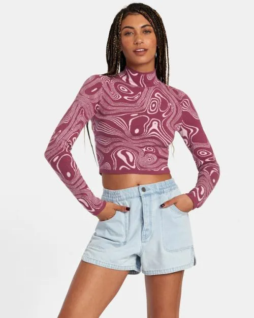 Rvca Venice Denim Shorts Bleach Wash Women Denim