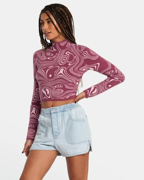 Rvca Venice Denim Shorts Bleach Wash Women Denim