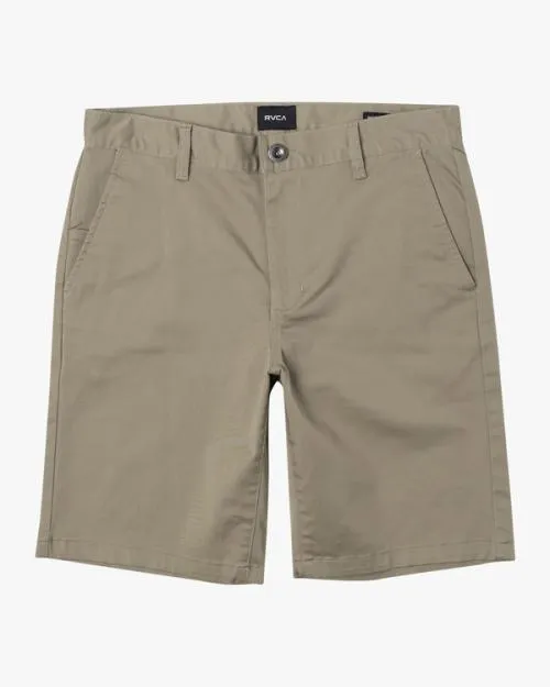 Rvca Weekend Stretch Shorts Khaki Men Shorts and Hybrids