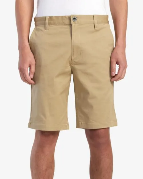 Rvca Weekend Stretch Shorts Khaki Men Shorts and Hybrids
