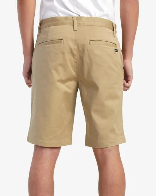 Rvca Weekend Stretch Shorts Khaki Men Shorts and Hybrids