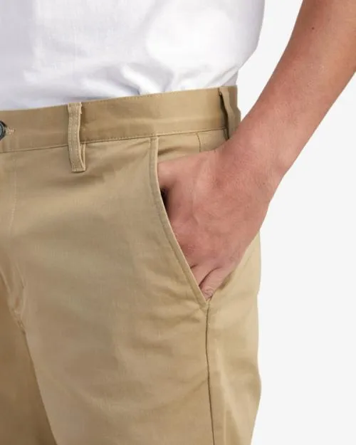 Rvca Weekend Stretch Shorts Khaki Men Shorts and Hybrids