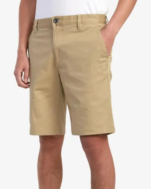 Rvca Weekend Stretch Shorts Khaki Men Shorts and Hybrids