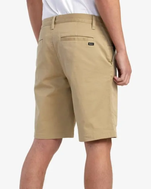 Rvca Weekend Stretch Shorts Khaki Men Shorts and Hybrids