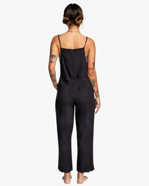Rvca Zula Jumper CoverUp True Black Women Dresses and Rompers