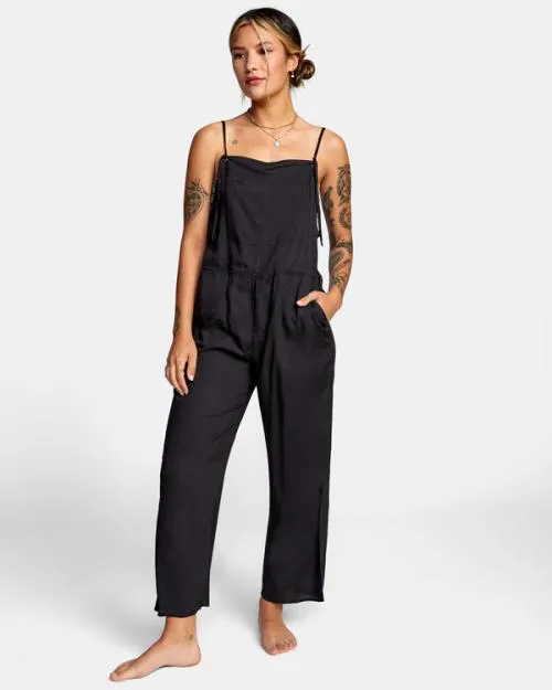 Rvca Zula Jumper CoverUp True Black Women Dresses and Rompers