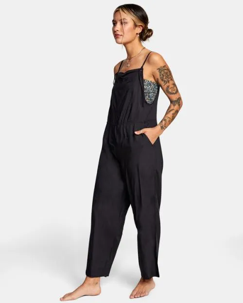 Rvca Zula Jumper CoverUp True Black Women Dresses and Rompers