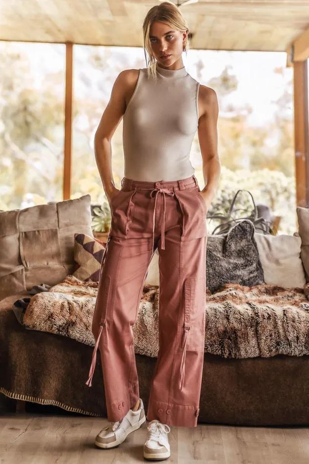 Savannah Cargo Pants In Mauve Mauve Women Bohme Pants