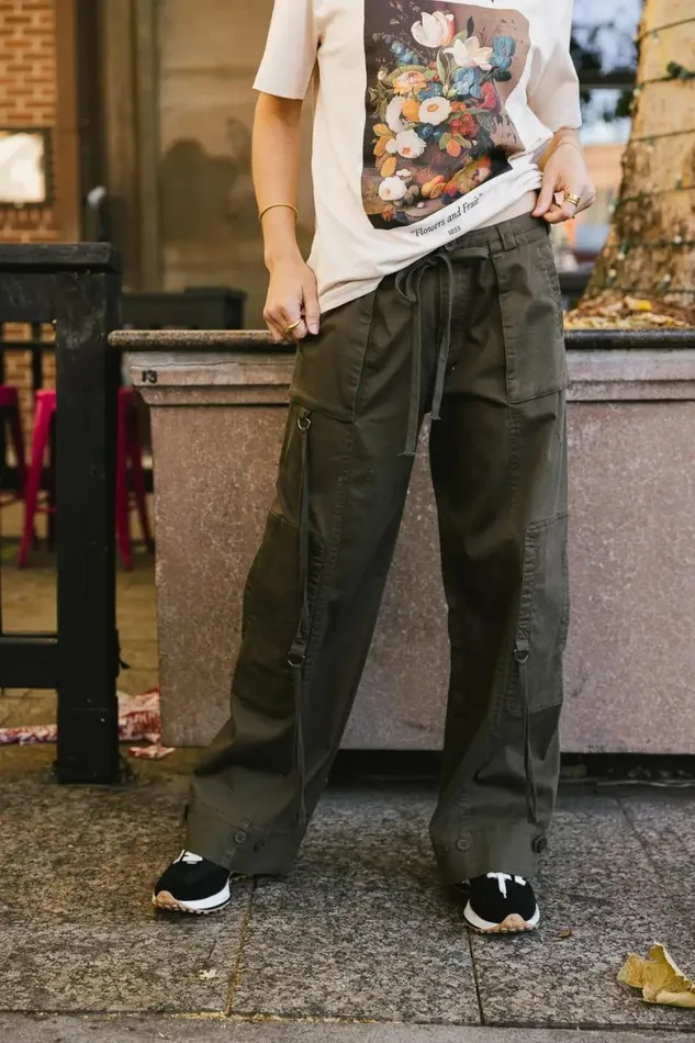 Savannah Cargo Pants In Olive Olive Women Bohme Pants