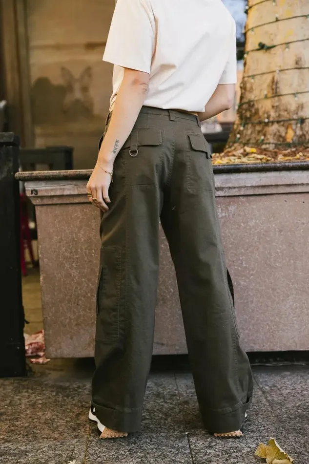 Savannah Cargo Pants In Olive Olive Women Bohme Pants