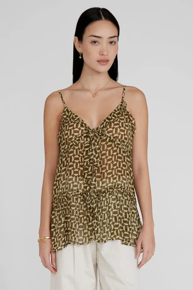 Seraphina Top Fir Green Women Chan Luu Tops