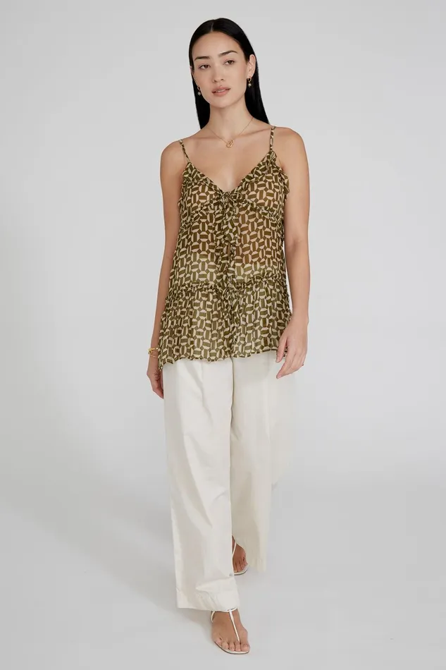 Seraphina Top Fir Green Women Chan Luu Tops