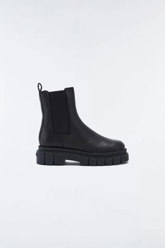 Shearling Lined Boots Women Mackage STORM Shearlinglined R Leather Chelsea Boot For Women Black