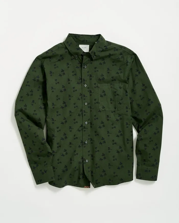 Shirting Men Billy Reid Kudzu Tuscumbia Shirt Evergreenpine Green