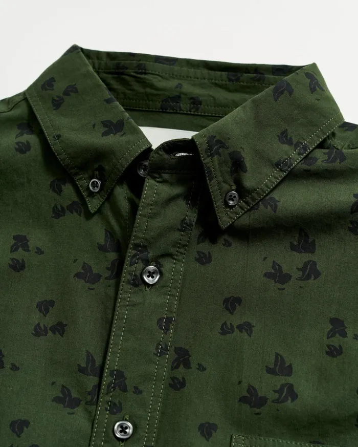 Shirting Men Billy Reid Kudzu Tuscumbia Shirt Evergreenpine Green