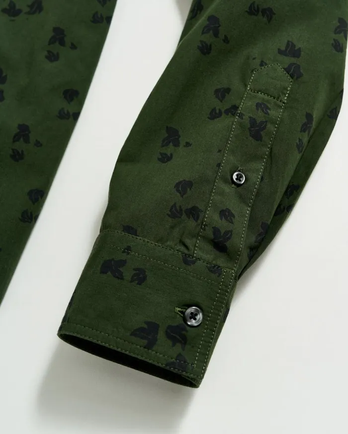 Shirting Men Billy Reid Kudzu Tuscumbia Shirt Evergreenpine Green