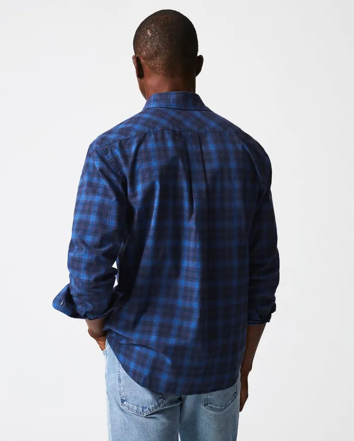 Shirting Men Billy Reid Melange Shadow Plaid Tuscumbia Shirt Bluered