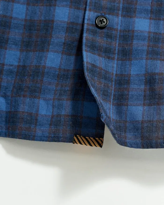 Shirting Men Billy Reid Melange Shadow Plaid Tuscumbia Shirt Bluered
