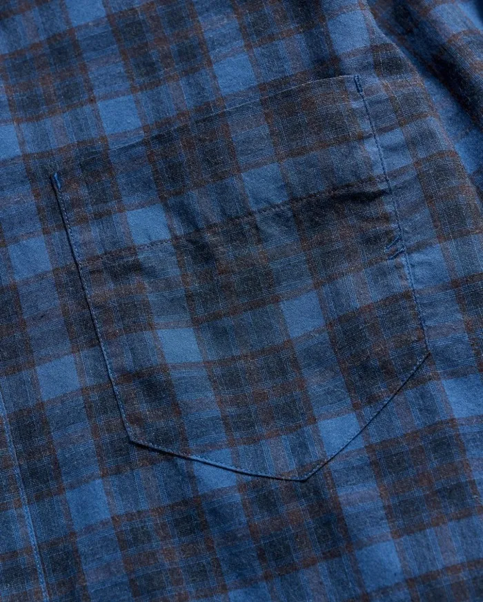 Shirting Men Billy Reid Melange Shadow Plaid Tuscumbia Shirt Bluered