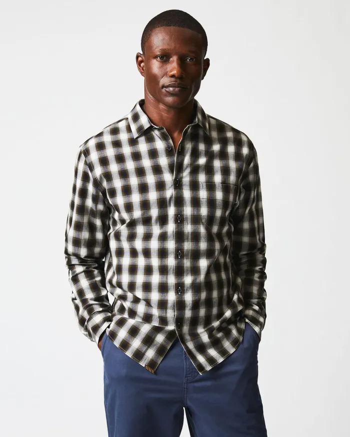 Shirting Men Billy Reid Shadow Plaid Tuscumbia Shirt Blackmulti