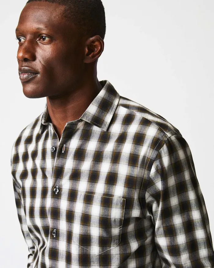 Shirting Men Billy Reid Shadow Plaid Tuscumbia Shirt Blackmulti