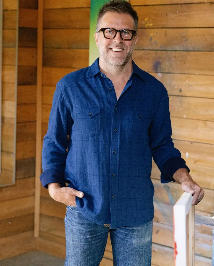 Shirting Men Billy Reid Western Shirt Indigo