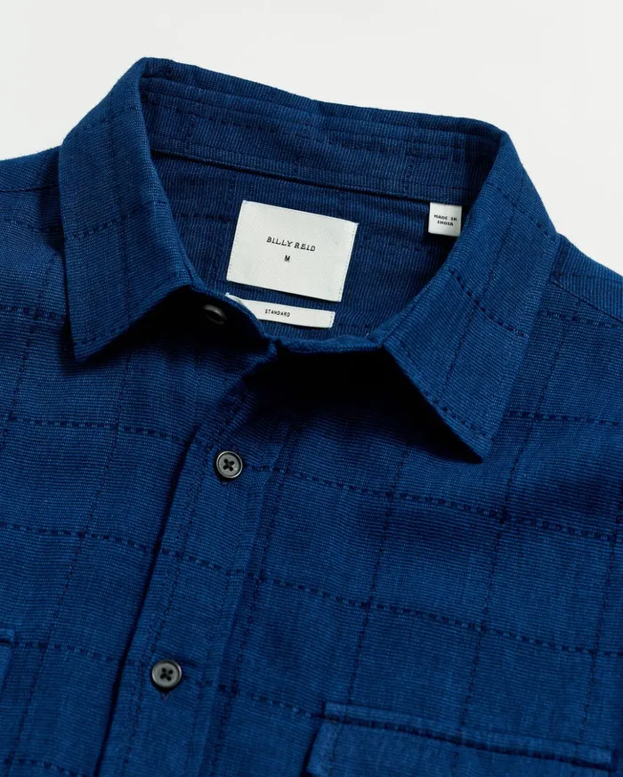 Shirting Men Billy Reid Western Shirt Indigo