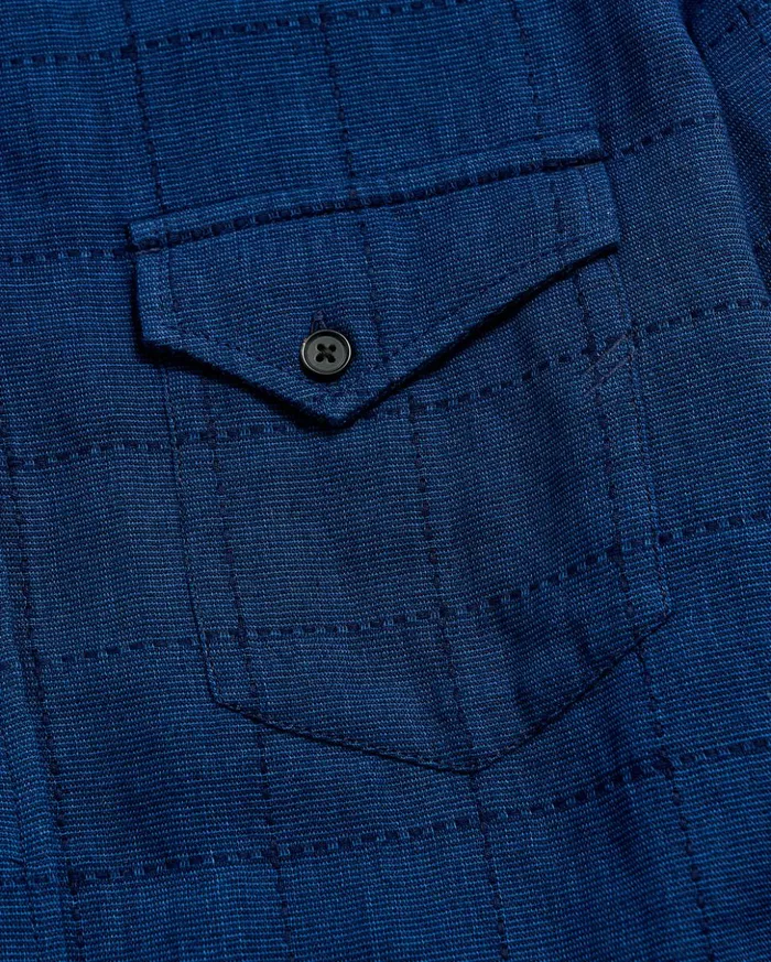 Shirting Men Billy Reid Western Shirt Indigo