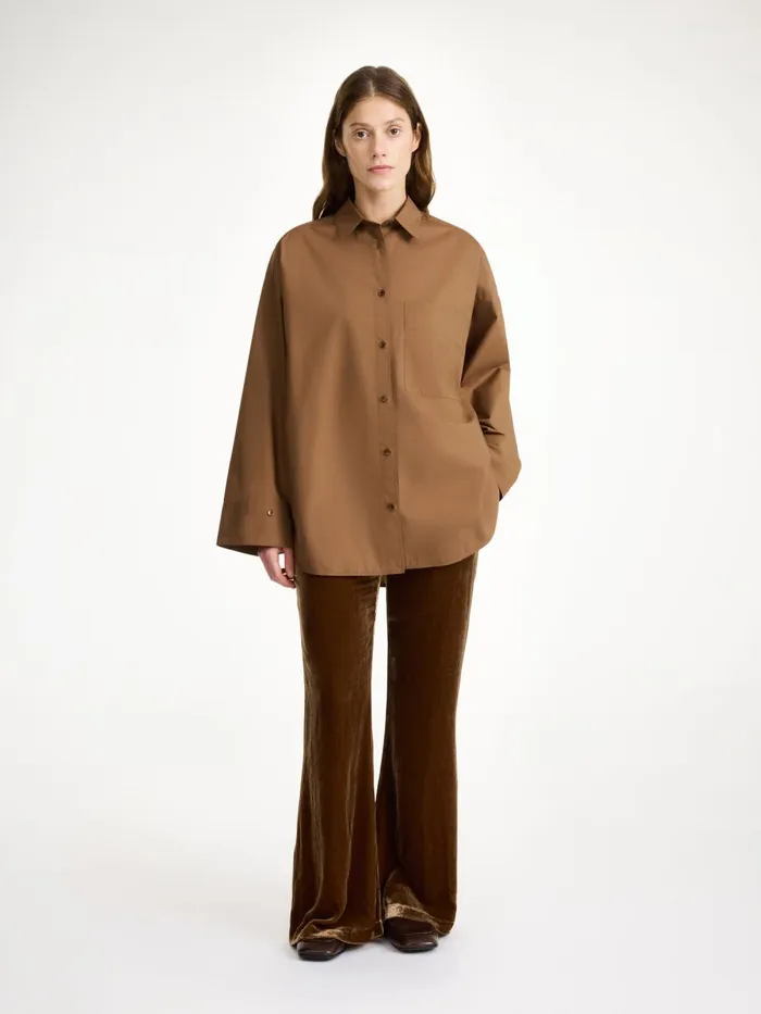 Shirts and Blouses Women By Malene Birger Derris Organic Cotton Shirt Bison