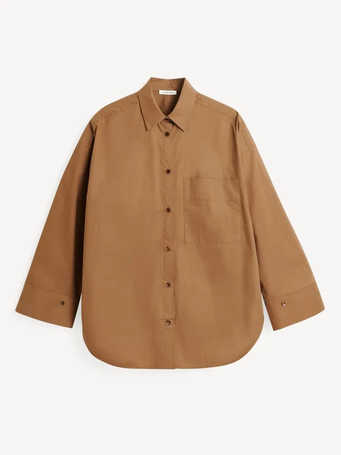 Shirts and Blouses Women By Malene Birger Derris Organic Cotton Shirt Bison