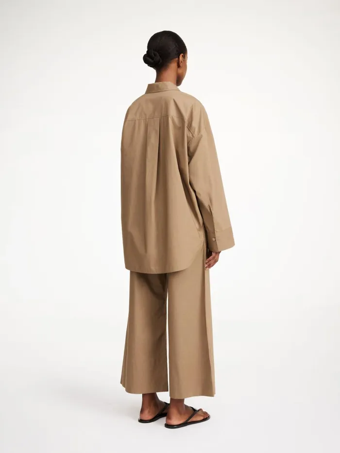 Shirts and Blouses Women By Malene Birger Derris Organic Cotton Shirt Shitake