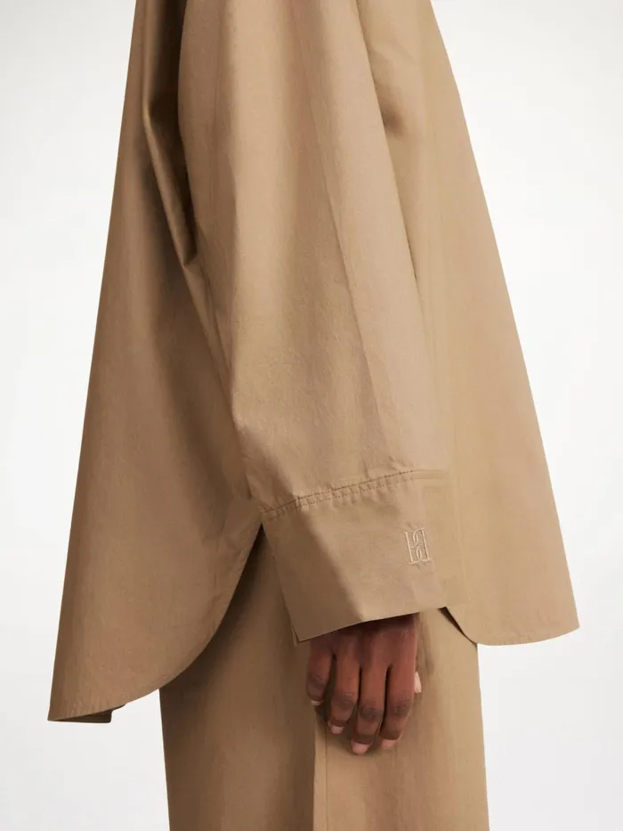 Shirts and Blouses Women By Malene Birger Derris Organic Cotton Shirt Shitake