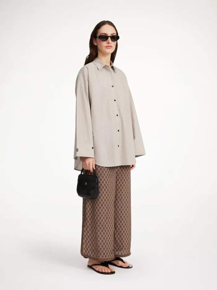 Shirts and Blouses Women By Malene Birger Derris Organic Cotton Shirt Warm Brown