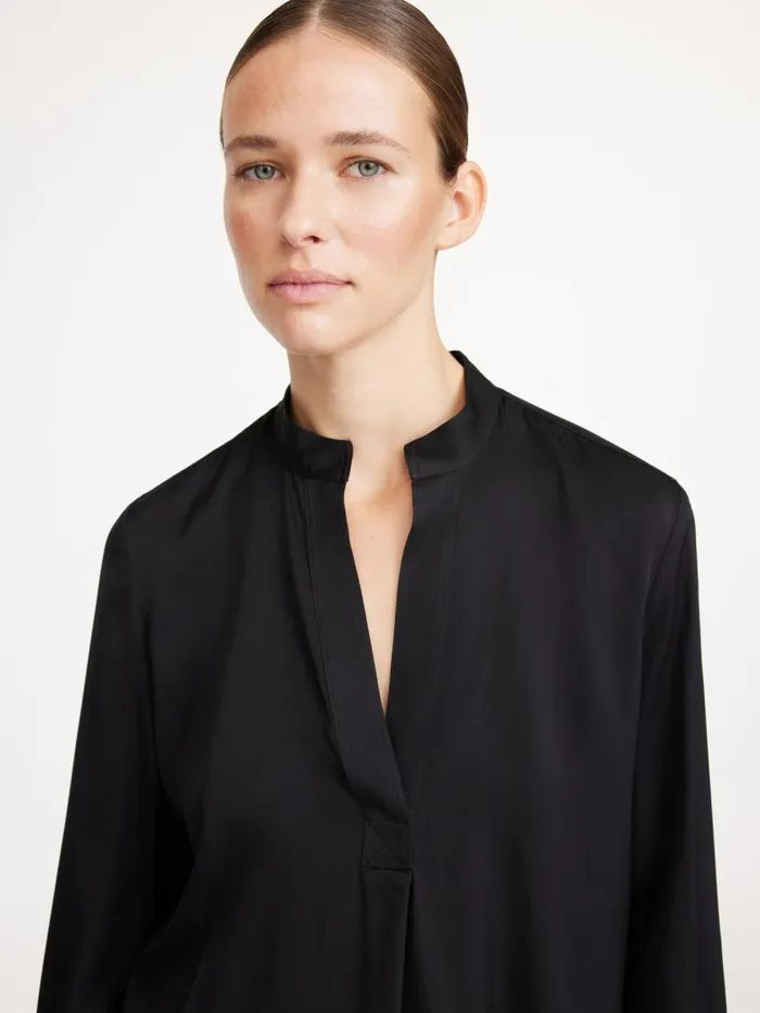 Shirts and Blouses Women By Malene Birger Mabillon Silk Shirt Black Shirts and Blouses Women By Malene Birger Mabillon Silk Shirt Black