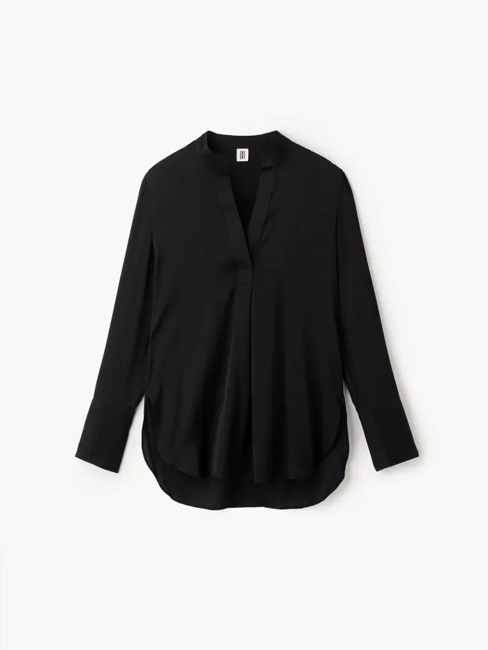 Shirts and Blouses Women By Malene Birger Mabillon Silk Shirt Black Shirts and Blouses Women By Malene Birger Mabillon Silk Shirt Black