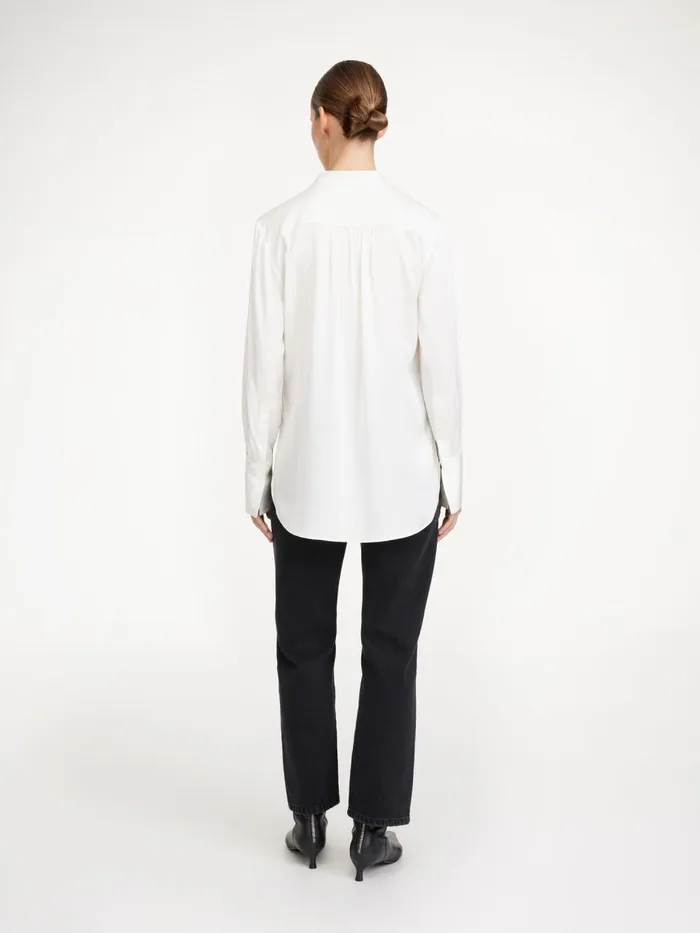 Shirts and Blouses Women By Malene Birger Mabillon Silk Shirt Soft White Shirts and Blouses Women By Malene Birger Mabillon Silk Shirt Soft White