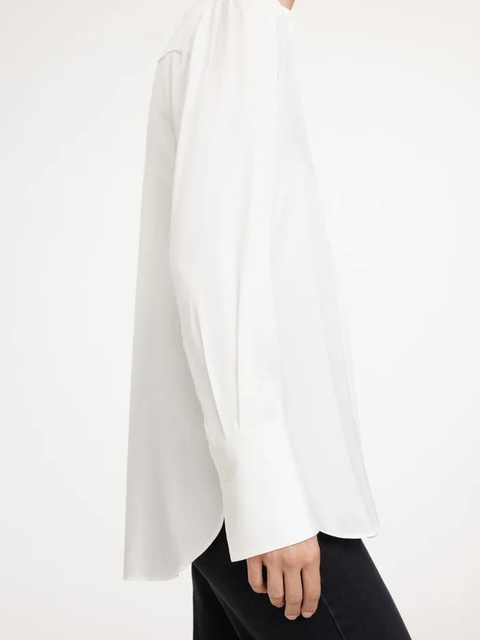 Shirts and Blouses Women By Malene Birger Mabillon Silk Shirt Soft White Shirts and Blouses Women By Malene Birger Mabillon Silk Shirt Soft White