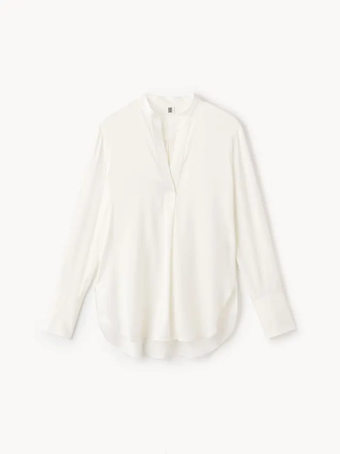 Shirts and Blouses Women By Malene Birger Mabillon Silk Shirt Soft White Shirts and Blouses Women By Malene Birger Mabillon Silk Shirt Soft White