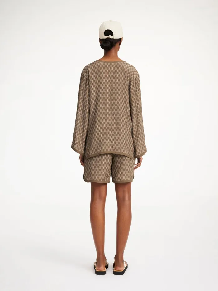Shirts and Blouses Women By Malene Birger Plazzo Blouse Mono Lined 1dj Shirts and Blouses Women By Malene Birger Plazzo Blouse Mono Lined 1dj