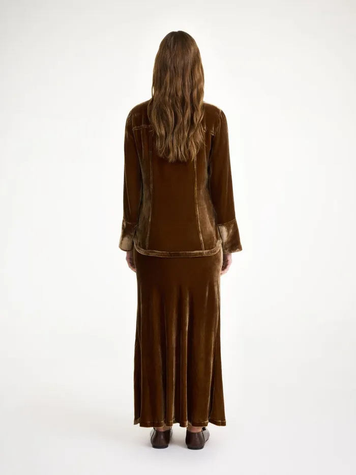 Shirts and Blouses Women By Malene Birger Rosiannas Velvet Shirt Bison