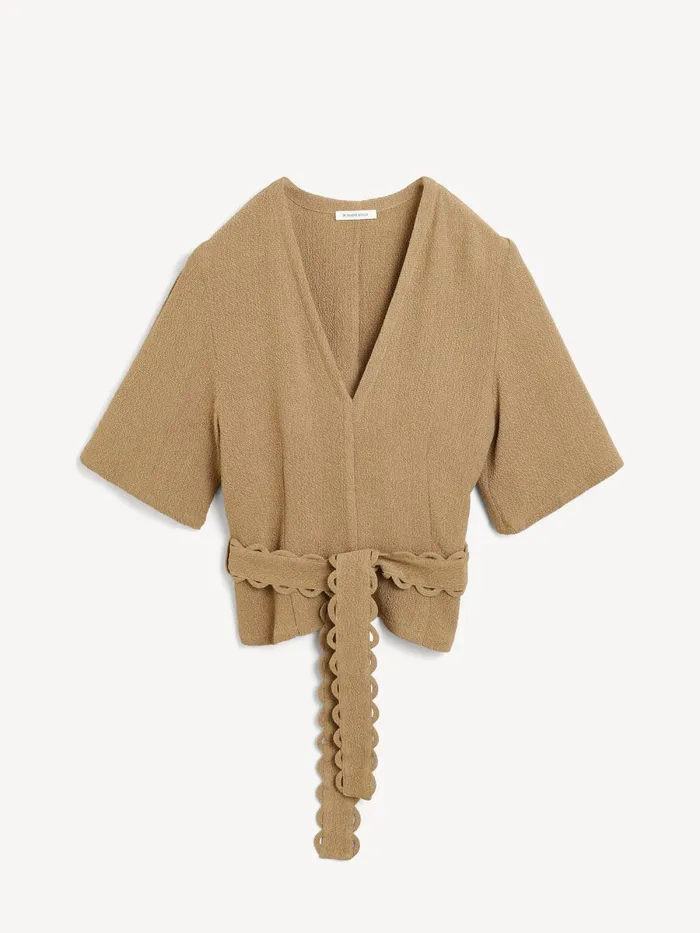 Shirts and Blouses Women By Malene Birger Ullas Blouse Light Brown Shirts and Blouses Women By Malene Birger Ullas Blouse Light Brown