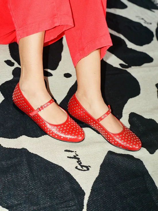 Shoes Women Lisa Says Gah Lucien Ballet Flat Red