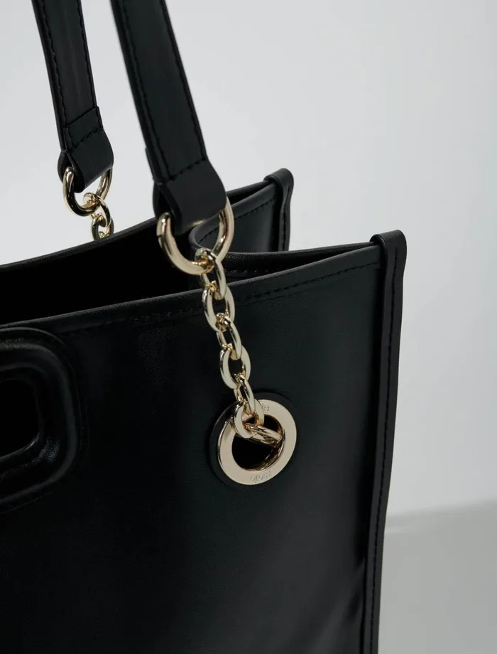 Shoulder Bags Women Maje Leather Tote Bag Black