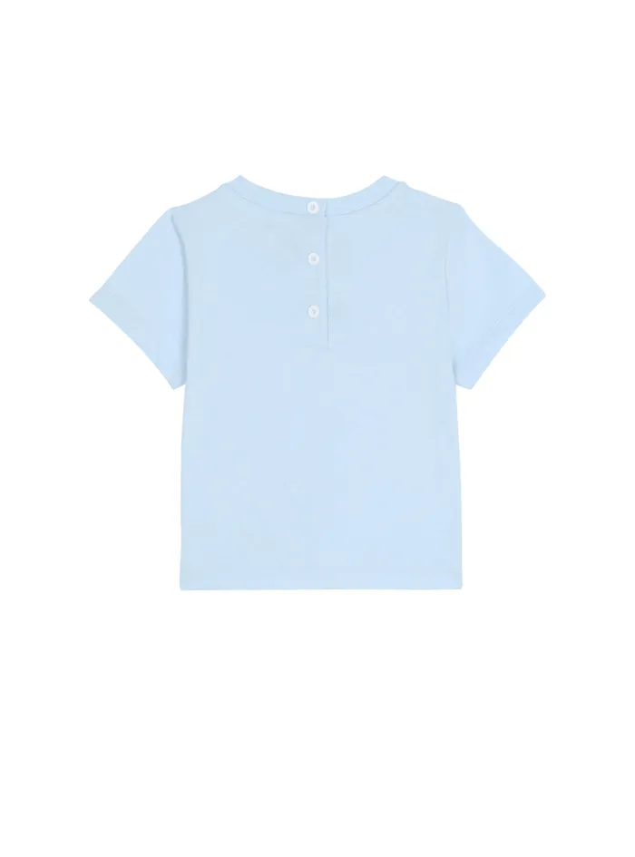 Signature Star Tshirt Blue Kids Balmain